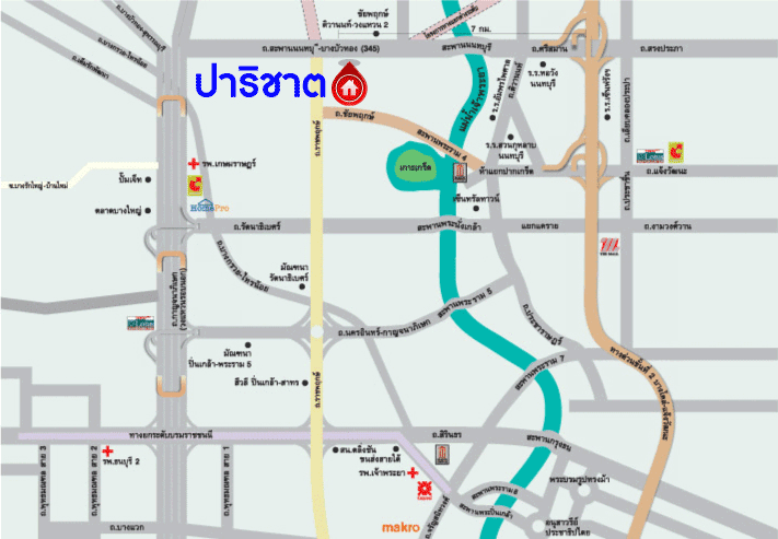 *****บ้านเดี่ยวมือสอง โครงการ ปาริชาติ 345 หลังมุม เนื้อที่กว้าง 76 ตร.ว.พื้นที่ใช้สอย 140 ตร.ม. ฟังก์ชัน 4 ห้องนอน 3 ห้องน้ำ 2 ที่จอดรถ บนทำเลเดินทางสะดวกสบาย เชื่อมต่อถนนสะพานนนทบุรี-บางบัวทอง ถนนรัตนาธิเบศร์ ถนนราชพฤกษ์ ใกล้ห้างสรรพสินค้าโรบินสันศรีสมาน